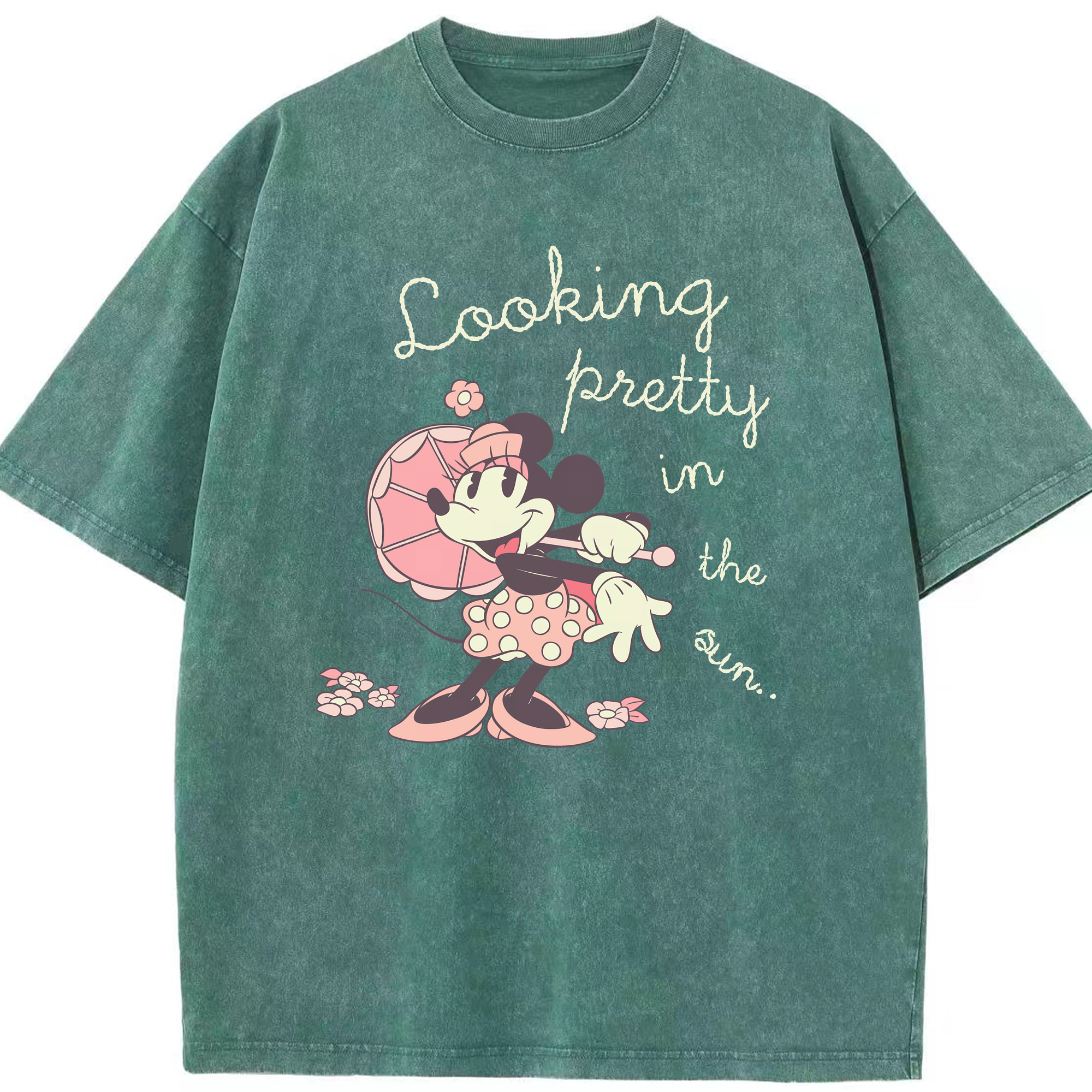 （画像用） ミッキーマウス Mickey Mouse 綿100% ヴィンテージ風 半袖Tシャツ（フロントプリント）